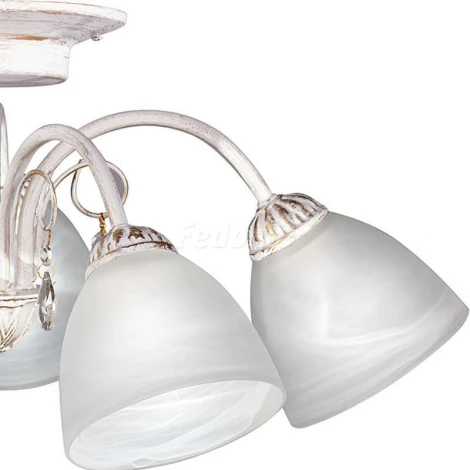 Люстра потолочная Day&Night, 5 плафонов, белый с золотом и прозрачным