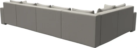 Диван П-образный Майами правый угол (Бежевый/Рогожка) Лига Диванов арт.122552