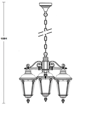 Уличный светильник подвесной Oasis Light Munich 2 S 79750S/3