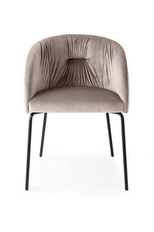 Обеденный стул M-City ROSIE SOFT CB/1910, BCH P132 GRAPHITE/ VENICE S0F SAND