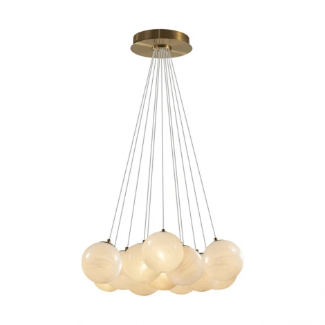 Подвесной светильник Odeon Light Magia 7109/13 металл/стекло/бронза/белый IP20 E14 13*5W 220V