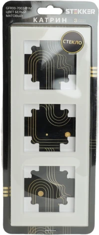 Рамка на 3 поста (белый) Stekker Катрин 49596