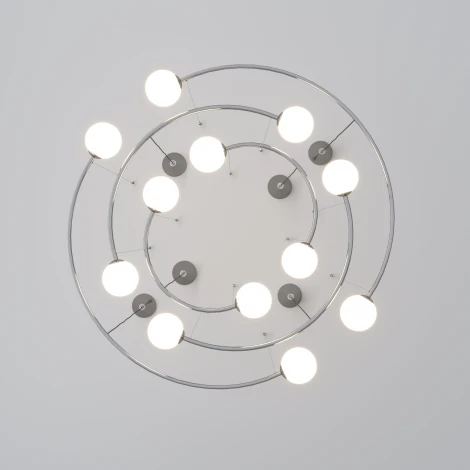 Умная подвесная люстра Bogate's Brook 360/12 хром (220V, на тросе, шарики)