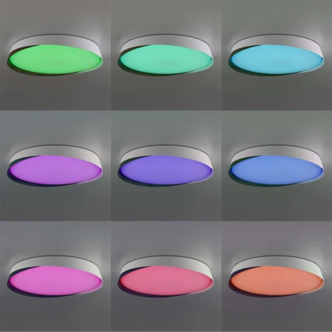 Потолочный светильник RGB круглый Citilux Bonny CL754450G Белый+Венге LED с пультом (220V, круглые)