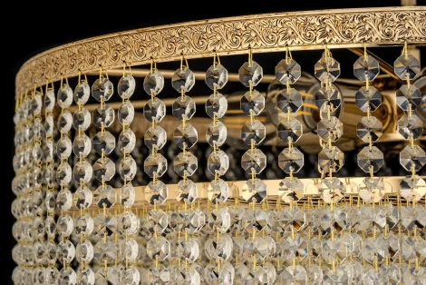 Потолочная люстра на штанге Arti Lampadari Favola E 1.3.60.102 G (220V, хрусталь, круглые)