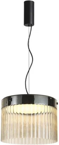 Подвесной светильник каскадный Odeon Light Pillari 5047/24L черный/светл.янтарный/металл/стекло LED 24W 4000К 2715Лм (220V, на проводе, круглые)