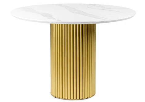 Кухонный стол Notta Барел 110 patagonoa bianco repose / золотой
