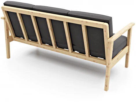 Диван Arsko прямой Лориан Б сосна велюр серый