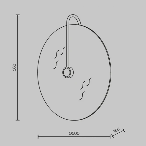 Настенный светильник Maytoni Mare MOD305WL-03B (220V, круглые)