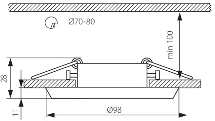 Встраиваемый точечный светильник Kanlux CERAMIC 18430 (12V, круглые)
