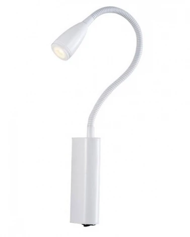 Бра на гибкой ножке для чтения Newport 14800 14801/A LED white (220V, выключатель)