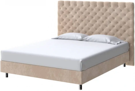 PROxSON Кровать Paris Boxspring Standart (Ткань: Велюр Лофти Бежевый) 90x200