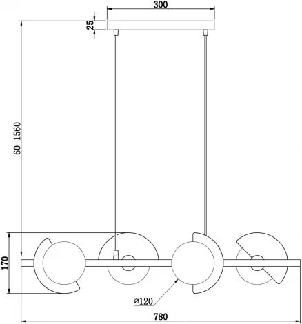 Подвесной светильник Freya Sepia FR5391PL-04CFL (220V, на проводе, шарики)