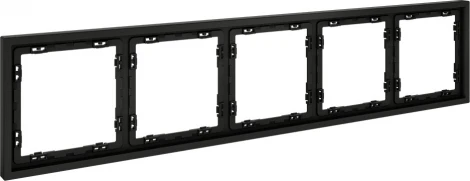 Рамка на 5 постов (черный матовый) Voltum S70 VLS100508