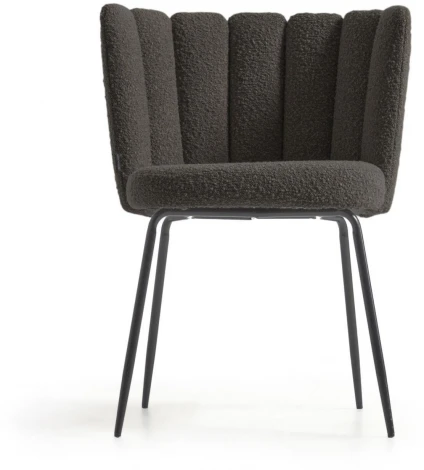 Обеденный стул La Forma (ex Julia Grup) Aniela (Черный/ Пена,Металл,Фанера)