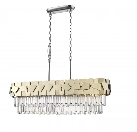 Подвесная люстра каскадная Simple Story 1031 1031-7PL (220V, хрусталь, подвески, на цепи)