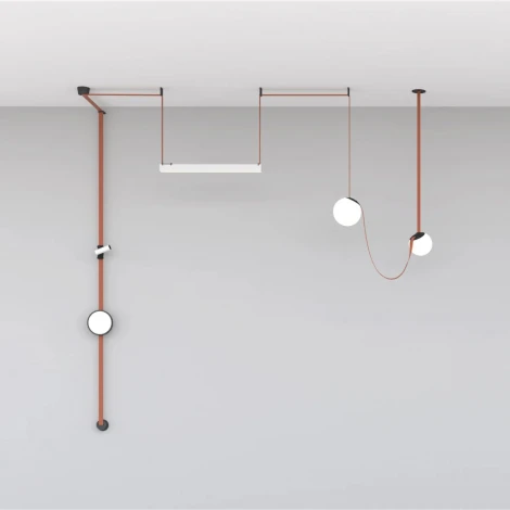 Трековый светильник 48V Denkirs Belty Flow DK5566-BK (LED, круглые)