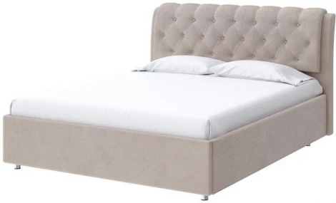 PROxSON Кровать Chester (Ткань: Велюр Monopoly Миндаль (111)) 140x200