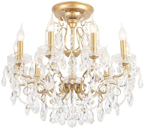 Потолочная люстра на штанге Crystal Lux MONTANA PL9 (220V, подвески, подсвечник, свеча)