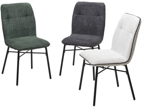 Стул COMO UF998-11 малахит, букле / черный каркас / Товарный знак DISAUR