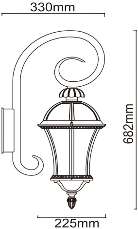 Настенный фонарь уличный DeMarkt Сандра 811020401