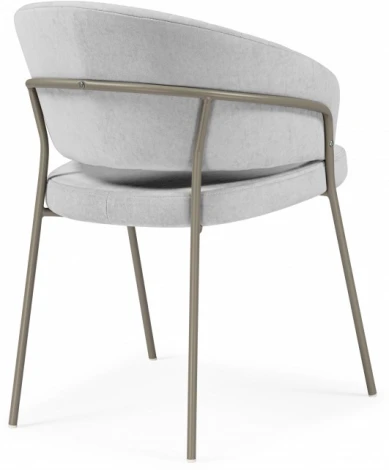 Обеденный стул Лео Woodville (Металл,Велюр/Серый,Капучино) арт.615186