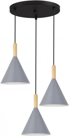 Светильник подвесной Evoluce Arket SLE1255-433-03 Черный/Серый E27 3*40W (220V, на проводе)