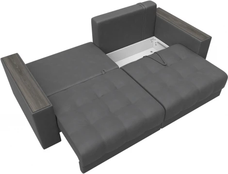 Диван прямой с декором Лига-049 НПБ Лига Диванов (Замша) арт.128411