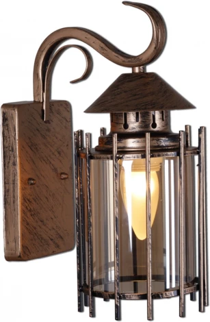 Настенный фонарь уличный Reluce 08284-9.2-001U BKG (220V, IP44)