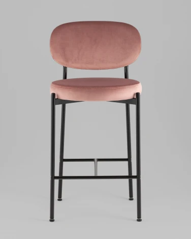 Стул полубарный Бриф VD велюр пыльно-розовый Stool Group УТ000042503