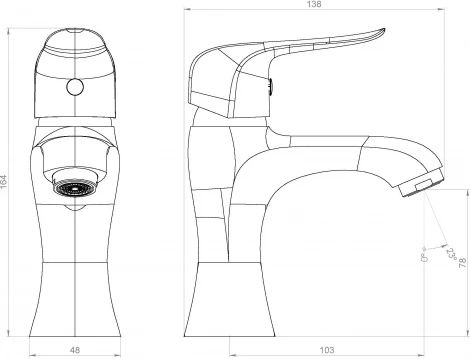 Смеситель Damixa RedBlu Palace Evo 2 320210000 для раковины