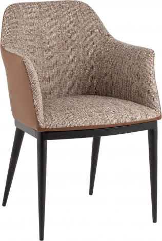 Стул обеденный Itan коричневый с коричневой экокожей Stool Group арт.УТ000038522