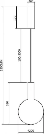 Подвесной светильник Maytoni Nebula MOD182PL-L4B3K (LED, 220V, на проводе, шар)