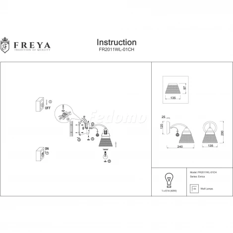 Бра Freya Enrica FR2011WL-01CH