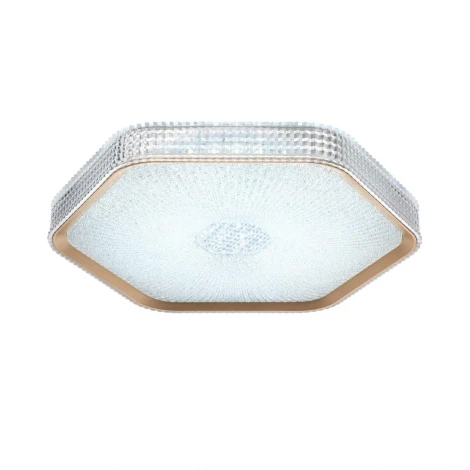 Потолочный светильник светодиодный Sonex Sparks 7746/48L металл/пластик/прозрачный/золотистый LED 48Вт 3000-4000-6000K IP20 пульт ДУ