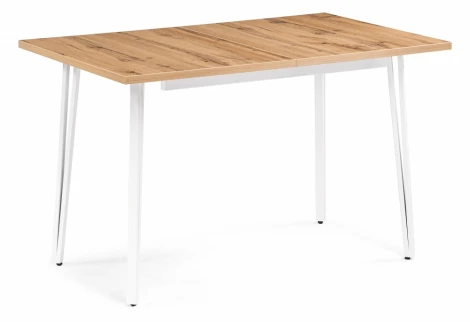 Стол раскладной Woodville Денвер Лофт 120 25 мм дуб вотан / белый матовый 506948