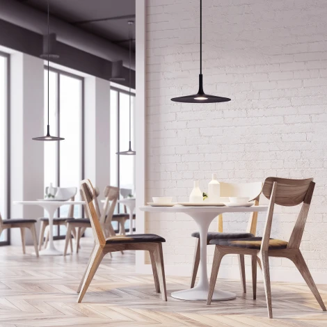 Подвесной светильник LED SP-FIORE-R400-13W Warm3000 (BK, 120 deg, 230V) (Arlight, IP20 Металл) 036001 (круглые, летающая тарелка)