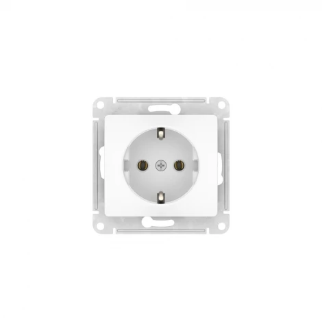 Розетка с заземлением (белый) Systeme Electric GSL000143S
