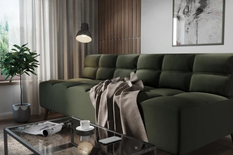 Диван Arsko Нельсон зеленый велюр