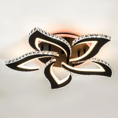 Потолочная люстра светодиодная на штанге с пультом с регулировкой цветовой температуры и яркости LED4U LED4U L2839-5 BK