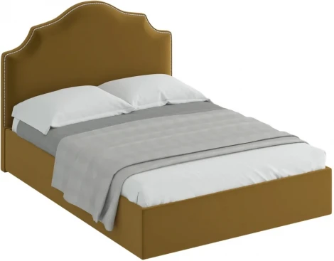 Кровать Queen Victoria Lux ОГОГО (арт.330846), (Ткань/Желтый)