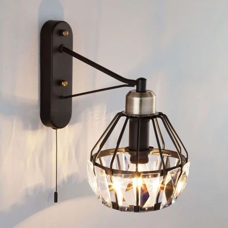 Бра Eurosvet Lord 70075/1 черный (220V, выключатель)