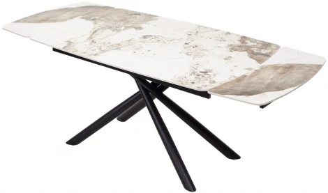 Стол RIVOLI 140 GLOSS LUXURY PANDORA SOLID CERAMIC / BLACK М-City