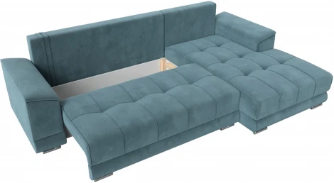 Диван угловой НордСтар правый угол (Бирюзовый/Велюр) Лига Диванов арт.121106