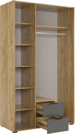 Адам Шкаф трехдверный, цвет дуб крафт золотой/графит Mebelson (арт.MSA-04.2564)