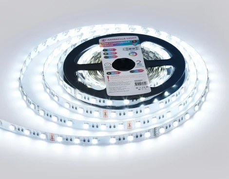 Светодиодная лента RGB с холодным белым светом Ambrella Illumination GS4403 5050 60Led 10W/m 24V IP20 RGBW+6500K 5m