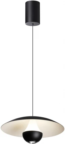 Светильник подвесной с гибким неоном Novotech Iman 359336 черный LED 4W вниз/3W вверх 760Лм 3000K 220V (на проводе, круглые, летающая тарелка)