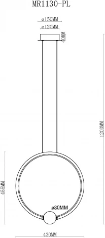 Подвесной светильник MyFar Victory MR1130-PL (LED, 220V)