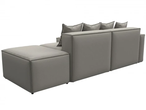 Диван угловой модульный Лига-063 угол левый (ДСП/Пластик/Рогожка/Бежевый) Лига Диванов 129783L