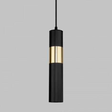 Умный подвесной светильник Eurosvet Viero 50097/1 черный/золото (220V, на проводе, круглые)